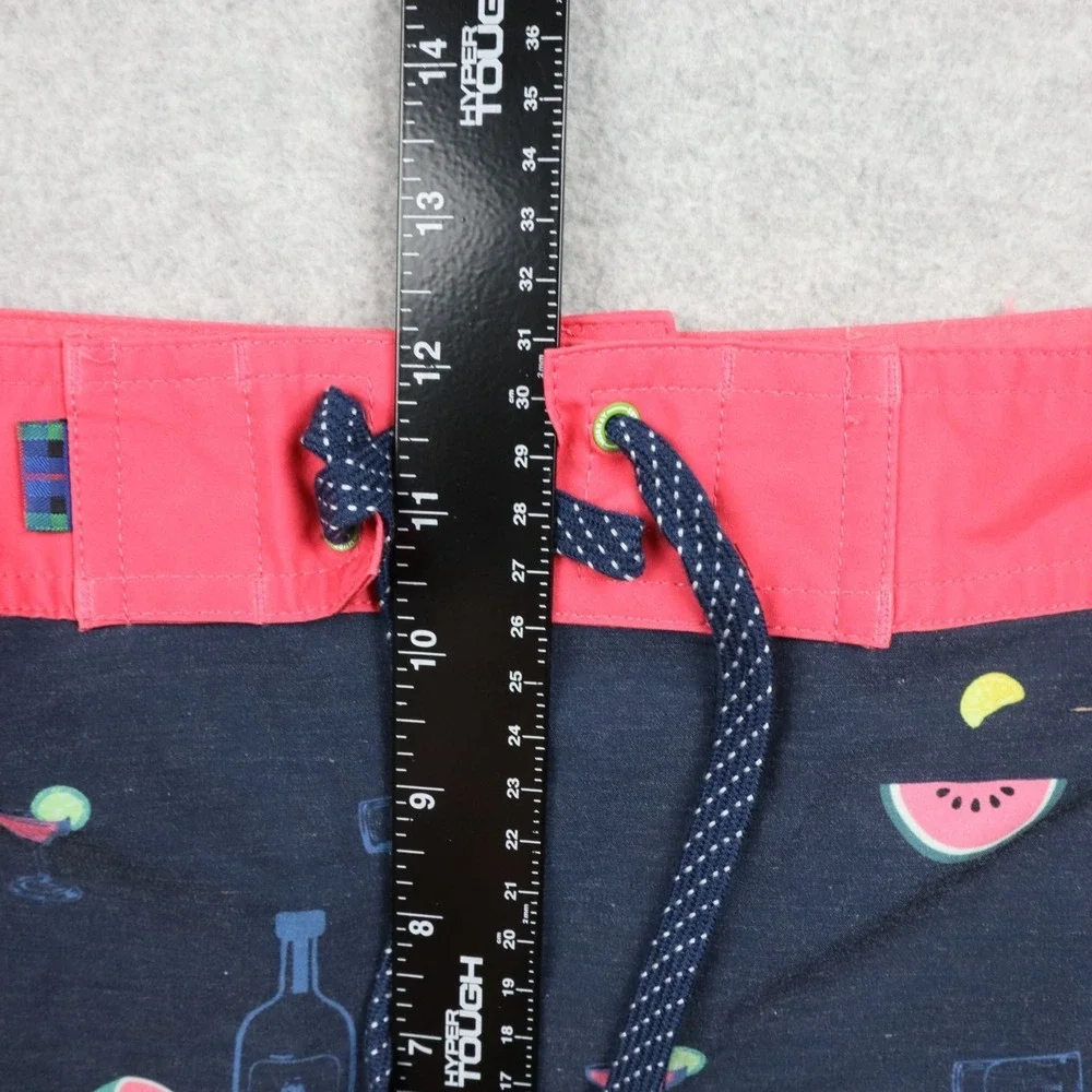 William‎ Murray Board Shorts Mens 34 Surf Swim Beach Trunks Blue Tropical Drink